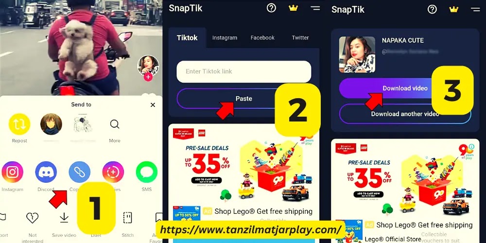 حفظ فيديو من تيك توك بدون علامه مائيه على الاندرويد